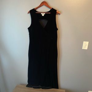 Eddie Bauer Black Velvet Dress Size LP